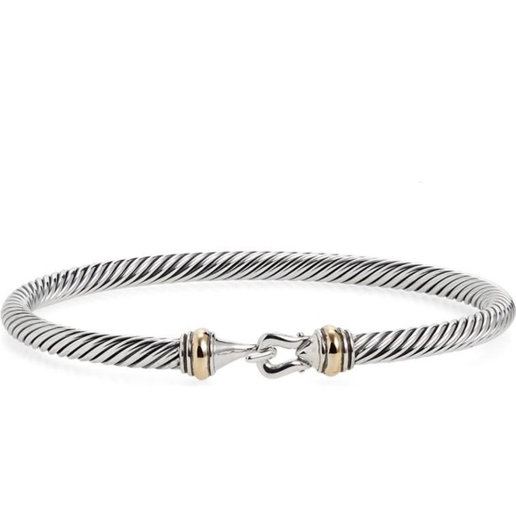 David Yurman Jewelry - David Yurman Cable Bucket Bracelet With Gold! Practically Brand New!